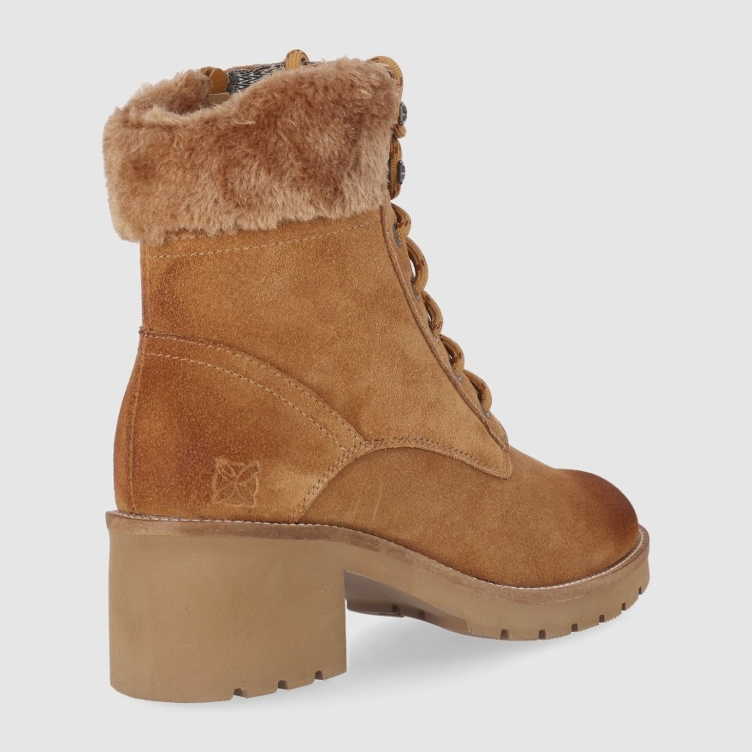 Botines de Serraje - Cuero - Tacón: 6 cm