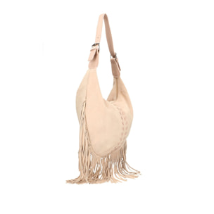 Borsa a spalla da donna - Modello Zefira - Pelle Scamosciata - 40.0 x 27.0 x 7.0 cm