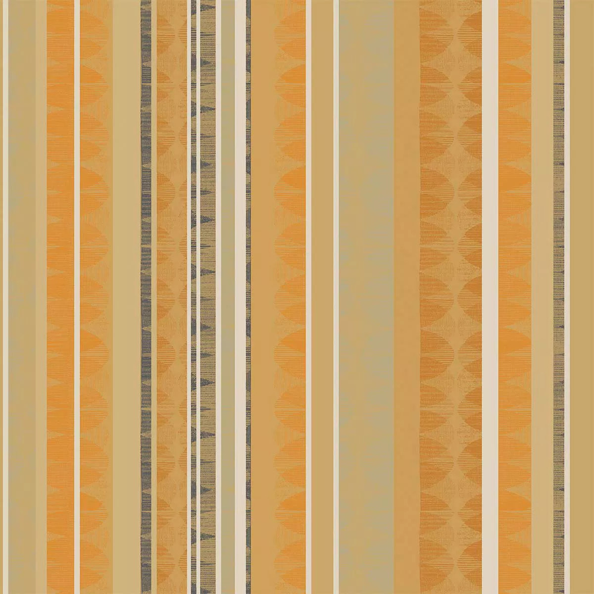 Nappe pur coton motif jacquard beige marron Mille edo cuir