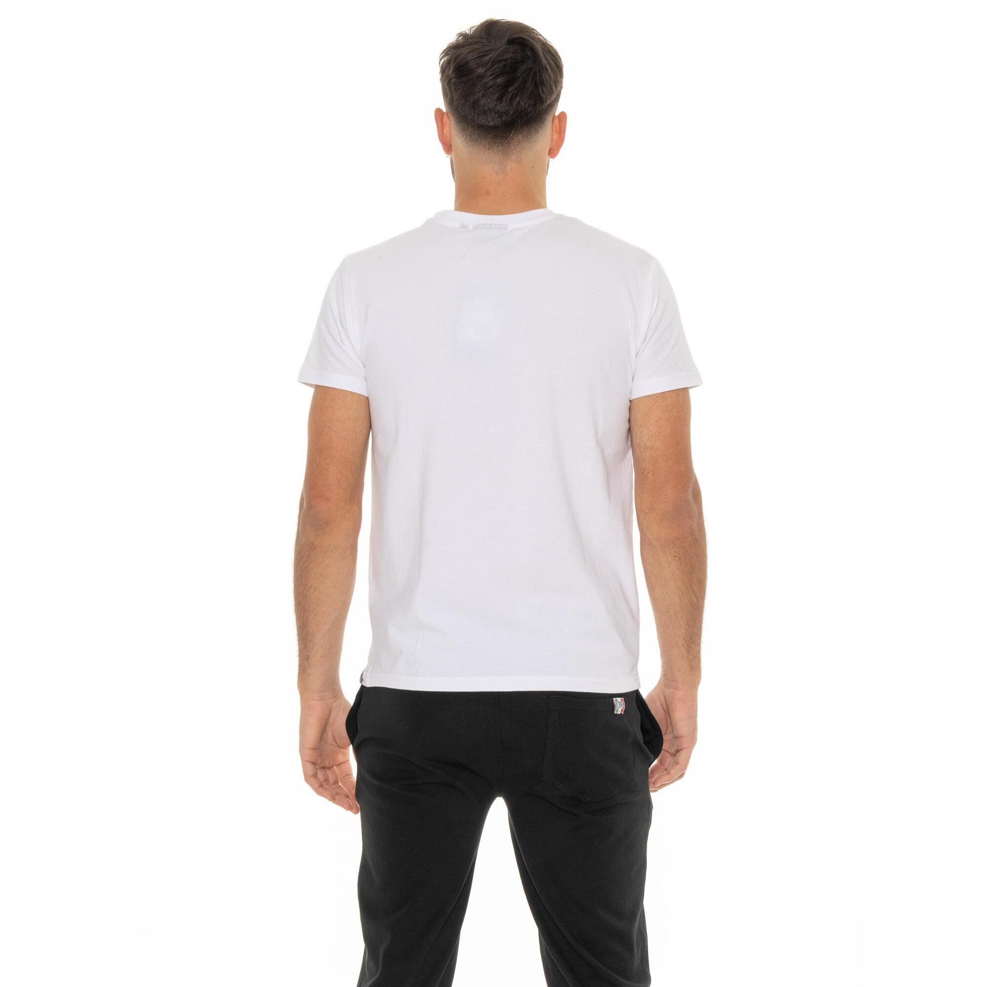 Camiseta de hombre Leone Stripe Gold de manga corta en algodón elástico