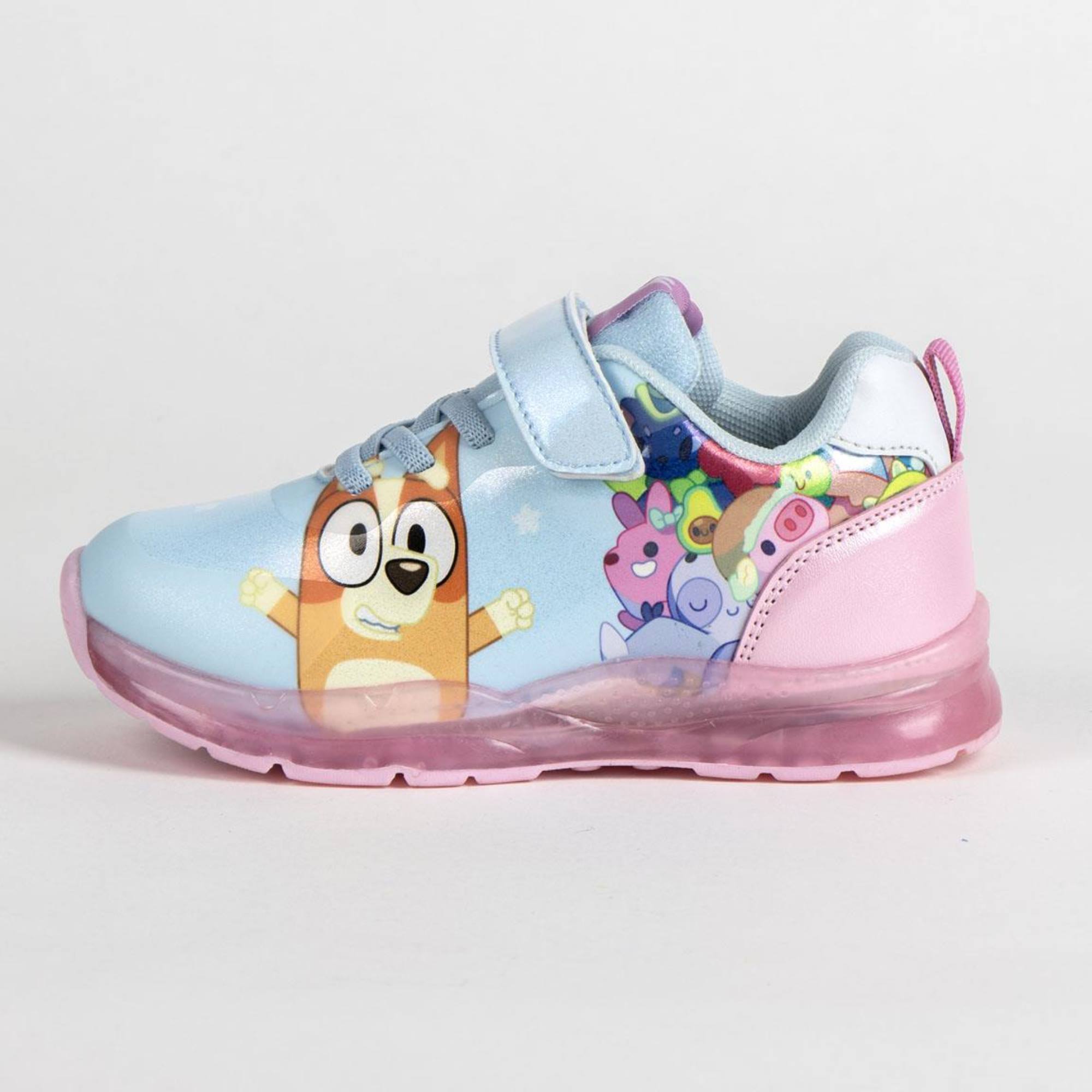 Zapatilla deportiva infantil suela ligera con luces "Bluey"