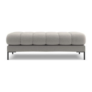 Banc "Bali" 2 places en tissu structurel gris clair