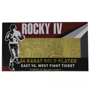 Rocky 4 Replica Biglietto Rocky Balboa vs Ivan Drago (Placcato in Oro) Fanattik