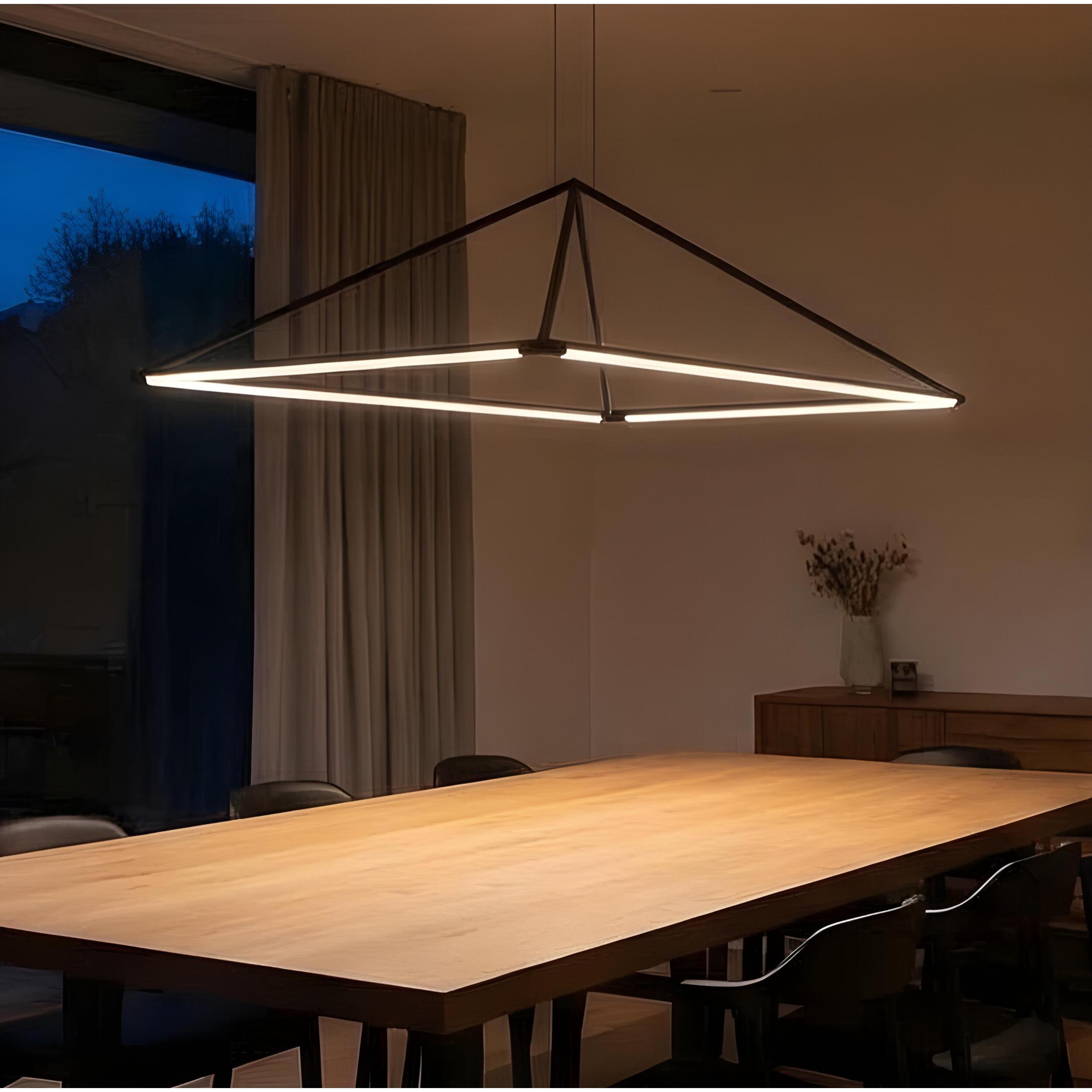 LEDS C4 Lámpara Colgante Tubs 1200MM LED 38W Blanco Cálido 2700K Negro para Interior,