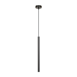 Lampada a sospensione Selter in acciaio nero opaco