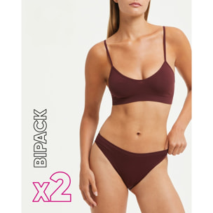 Brassiere seamless con spalline sottili X2