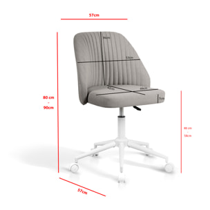 Silla de estudio Estela tela gris moteada 90x57x57 cm