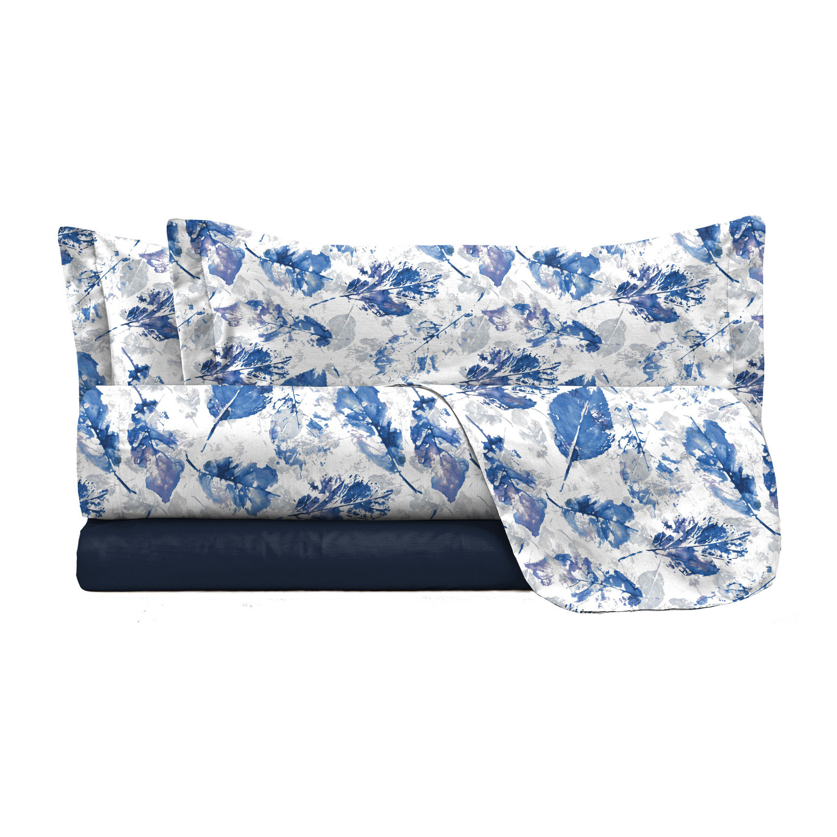 COMPLETO LETTO FANTASY, 100% Microfibra - FOGLIE