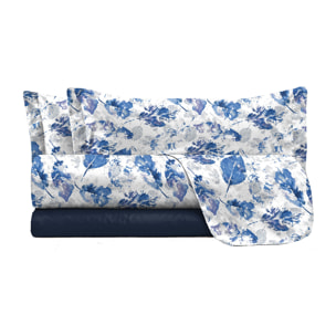 COMPLETO LETTO FANTASY, 100% Microfibra - FOGLIE