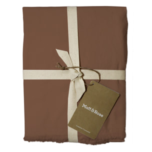 Set de 2 taies d'oreiller unies à franges, COTON LAVÉ