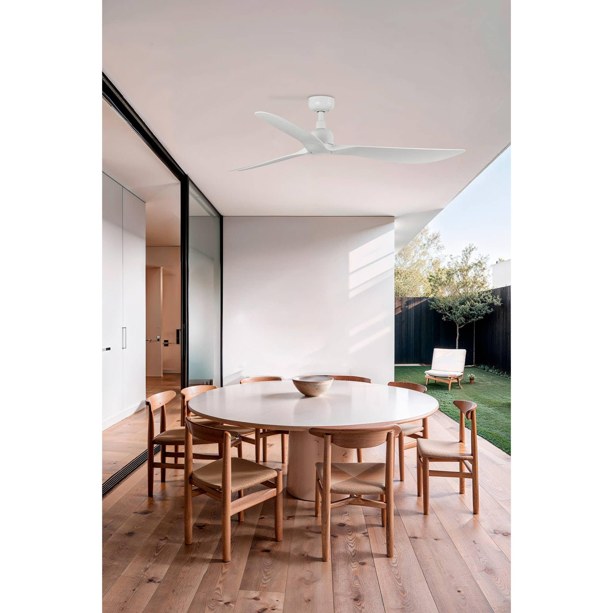 OUTWOOD L Ventilatore a soffitto bianco IP44