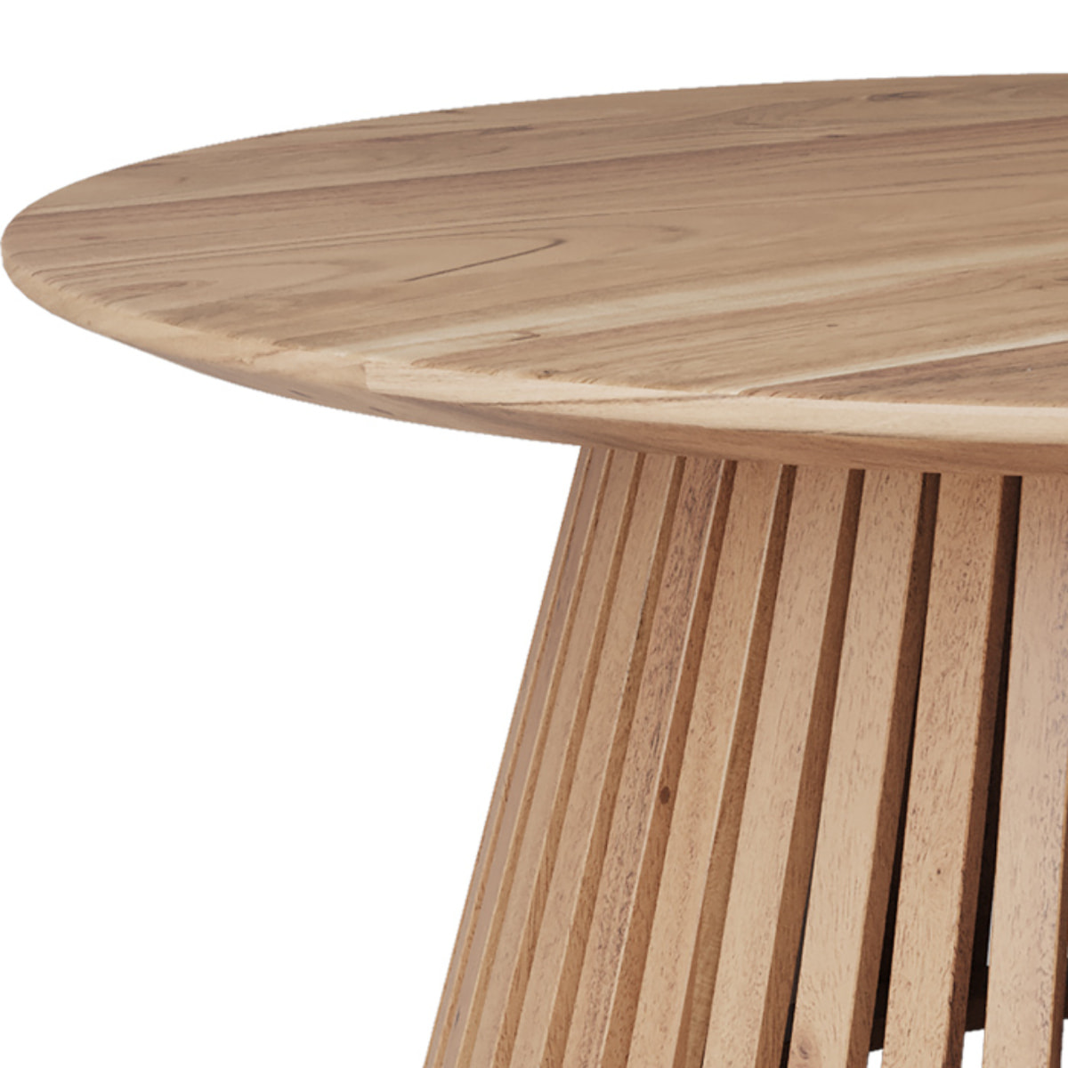 Table basse ronde en bois clair d'acacia D80 cm - Képès