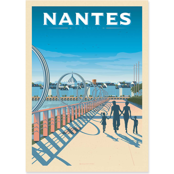Affiche - Nantes - Olahoop Travel Posters
