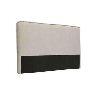 Tête de lit en tissu effet velours beige naturel L175 cm MARCIA