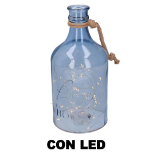 Bottiglia in vetro con led cmø14,5h30