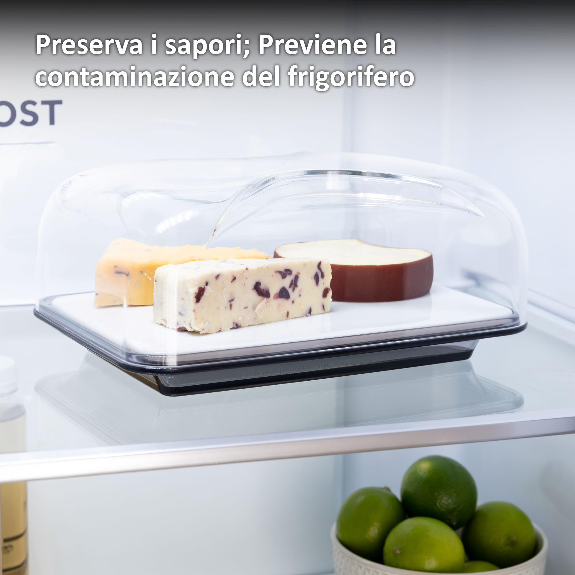 HAIER Cheese Box con Vassoio tagliere in porcellana e coperchio