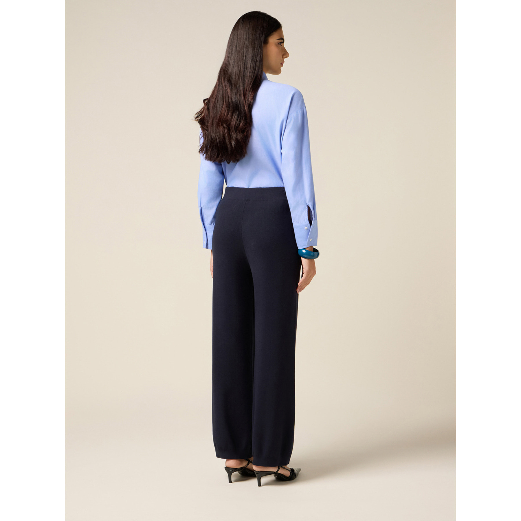 Oltre - Pantalones joggers de punto - Azul