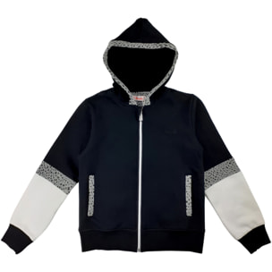 FELPA APERTA NERO LATTE ANIMALIER JOLIE RE-BELLE