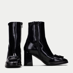 Botin Monaco Negro 7,5 cm