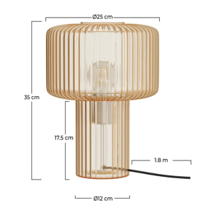 Lampe en verre cannelé - Verra