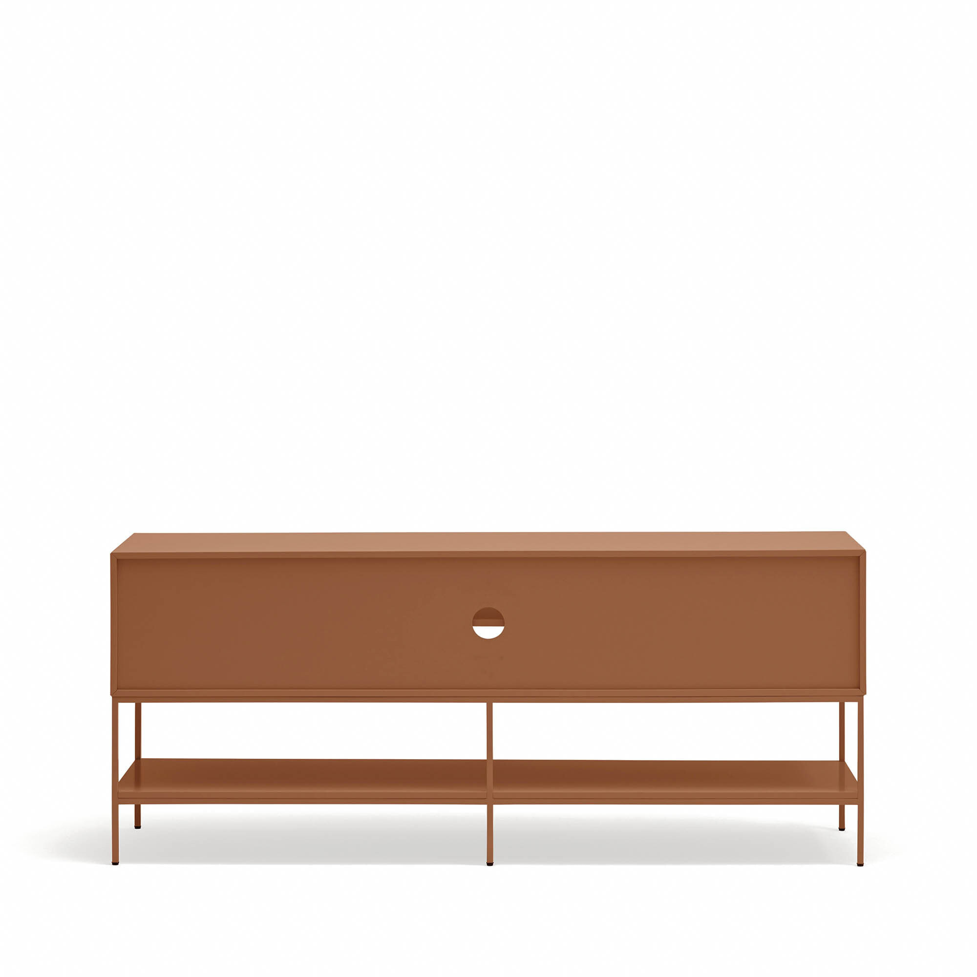 Mueble de televisión Otto 2 puertas y 2 cajones gris antracita y roble