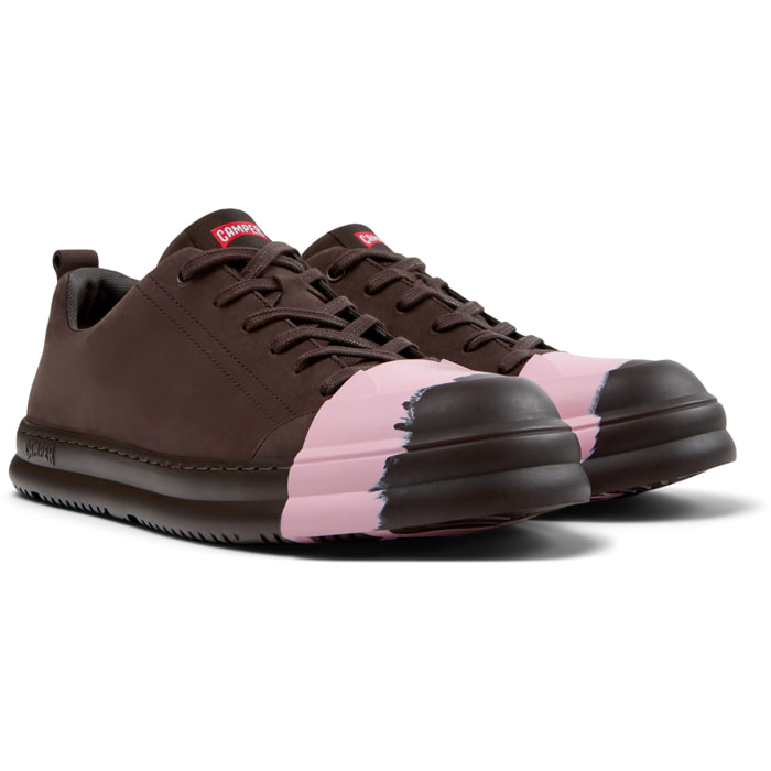 Zapatos de cordones - CAMPER Junction Runner - Marron - Cuero Nubuck
