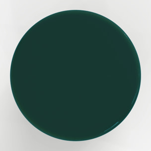 Table d'appoint laquée vert canard en MDF, D40 cm - Oscar