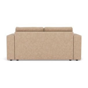 Topaze - canapé droit 2 places en simili - Beige