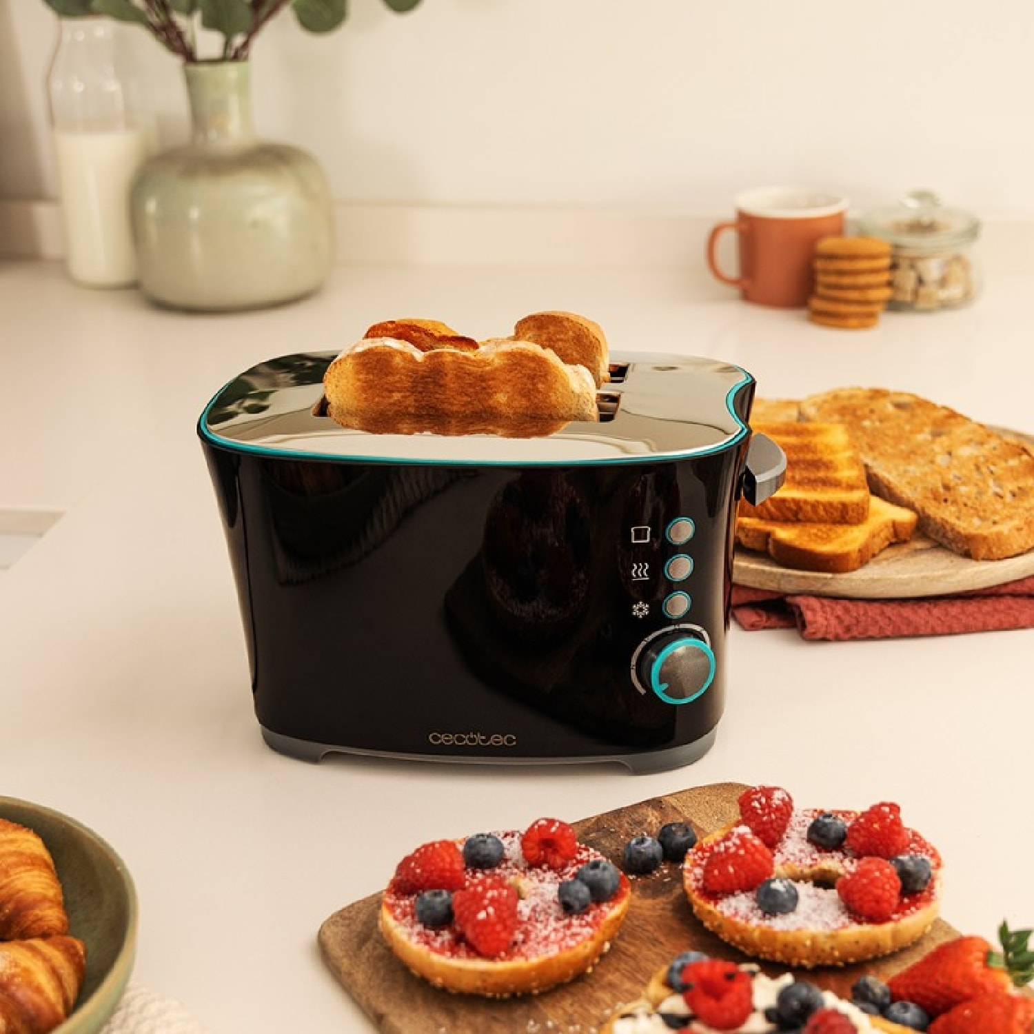 Cecotec Grille-pain vertical Toast&Taste Double B