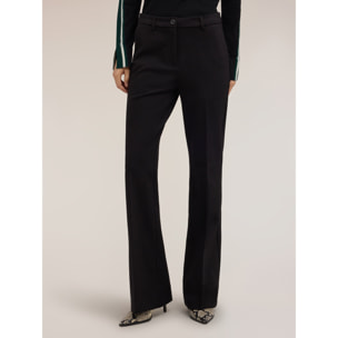Motivi - Pantaloni flare in punto milano - Nero