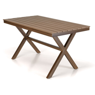 VIANNEY - Table de jardin rectangulaire 4 personnes 140x80cm