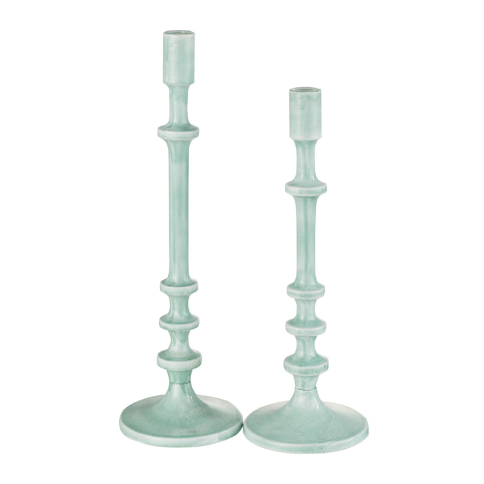 J-Line chandelier Classique - aluminium - bleu - large