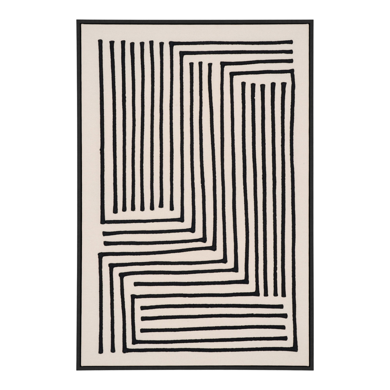 Stampa su Tela Lipari No.3 — Nero e Beige 60×90 cm