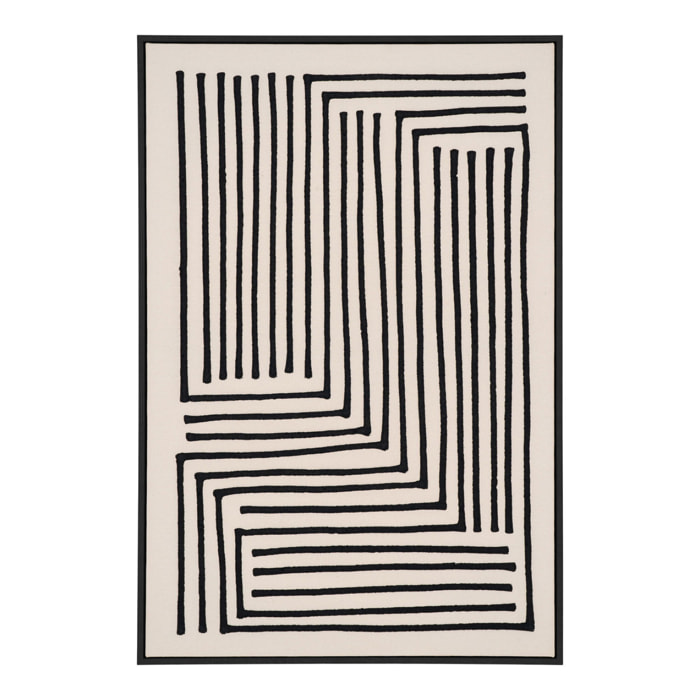 Stampa su Tela Lipari No.3 — Nero e Beige 60×90 cm