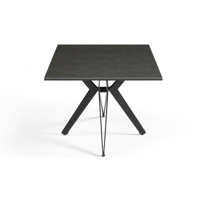 Table basse en céramique 120x60cm vintage grey - 7 piètements - UNIK