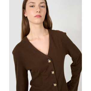 Set chaqueta pantalón angorina chocolate