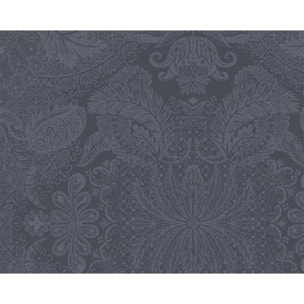 Set pur coton enduit jacquard Mille isaphire zinc
