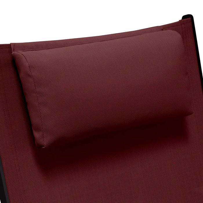 Appui-tête "Adaptia" bordeaux 40x22x6cm en texaline