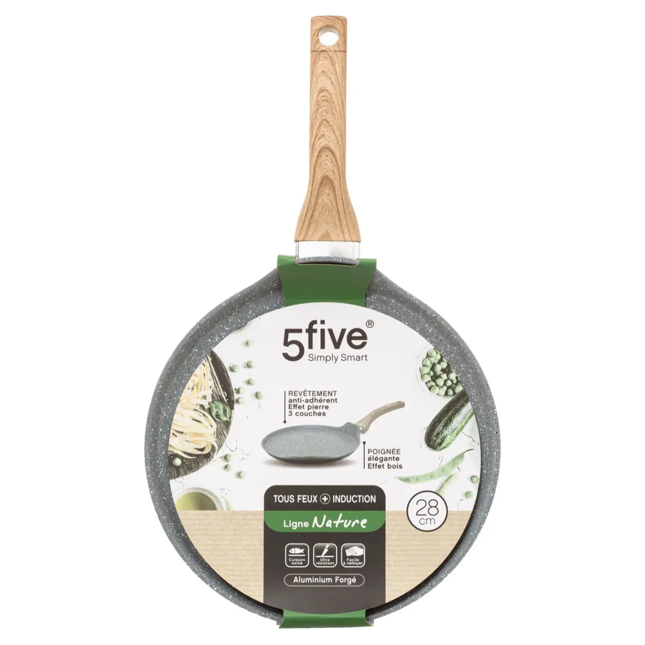 Crêpière aluminium forgé "Nature" 28cm