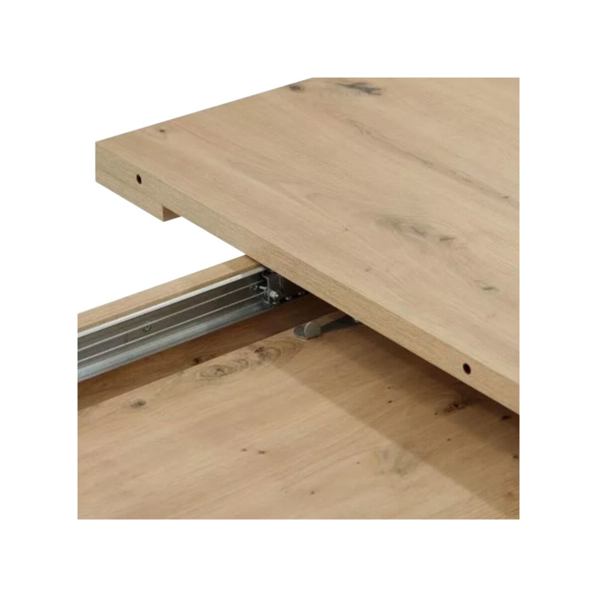 Table à manger extensible décor bois de chêne clair L160/200 cm - PRAO