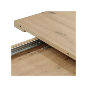 Table à manger extensible décor bois de chêne clair L160/200 cm - PRAO