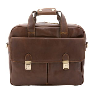 Borsa a mano  unisex In Vera pelle Made in Italy 38x36x10 cm