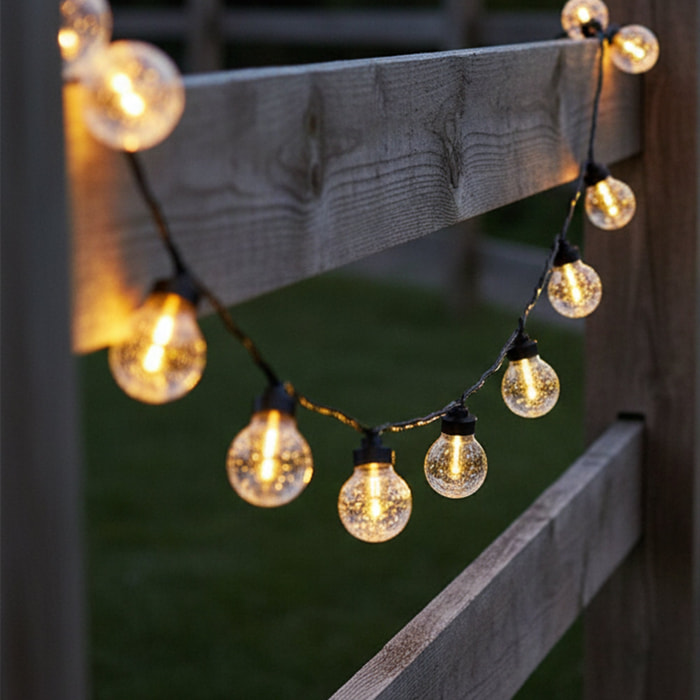 Guirlande solaire BUBBLE 25 LED 20M