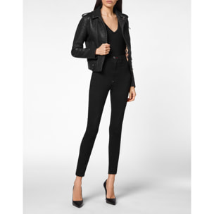 PHILIPP PLEIN Biker de cuero ICONIC PLEIN