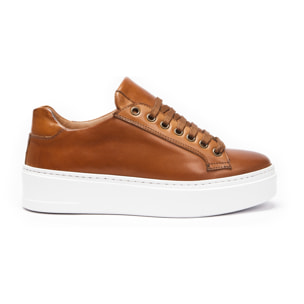 Classic Lace-up Sneaker British Passport Marrone