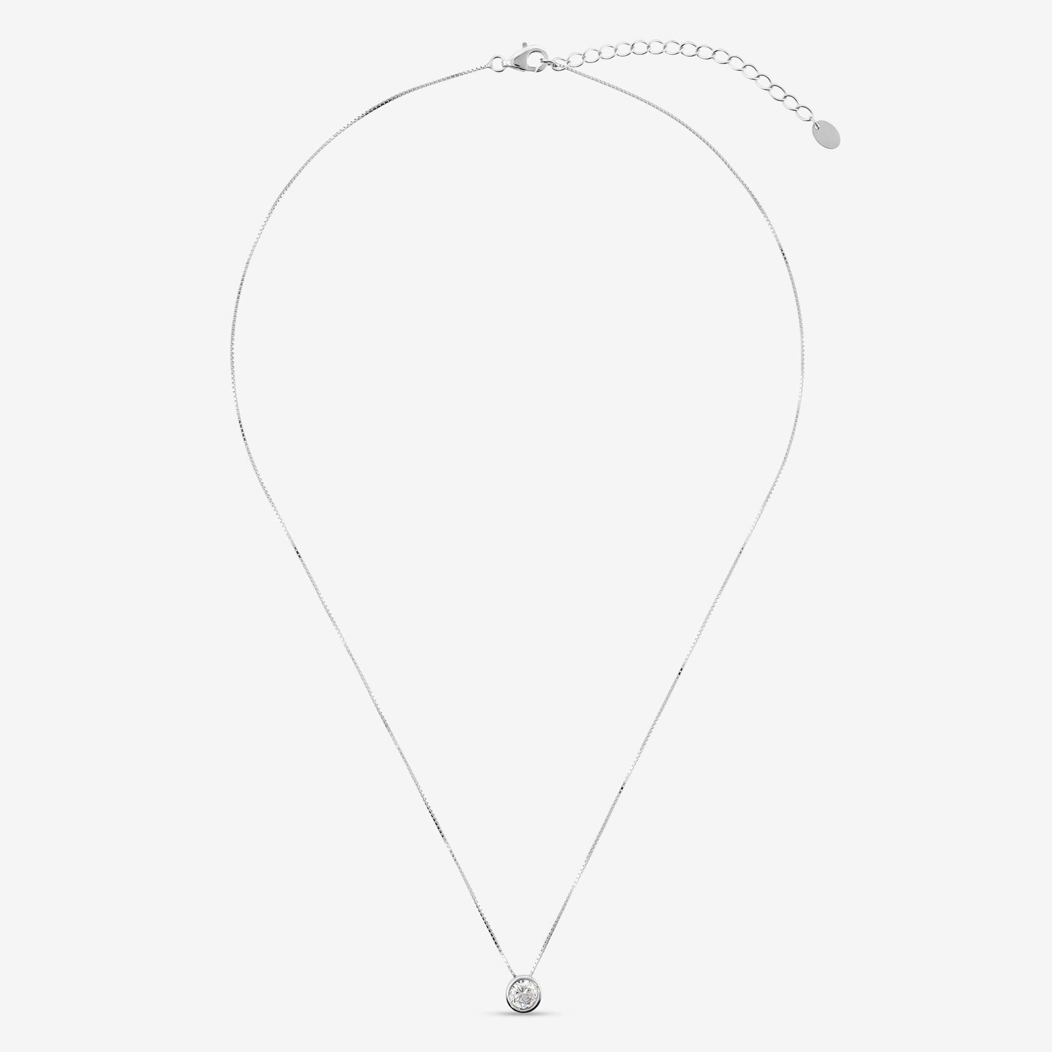 Collana in Argento 925 con Punto Luce in Cubic Zirconia