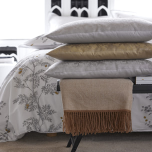 Taie d'oreiller imprimé en lin et soie, Lin & Soie, Jaune désert