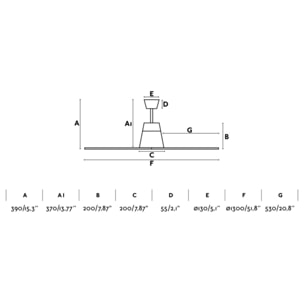 TYPHOON M Ventilatore a soffitto  marrone