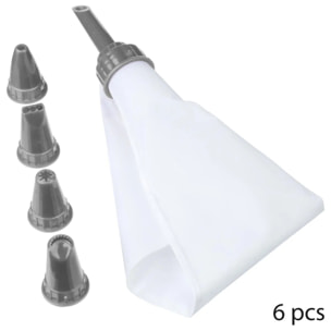 Poche à douilles avec 6 douilles inox