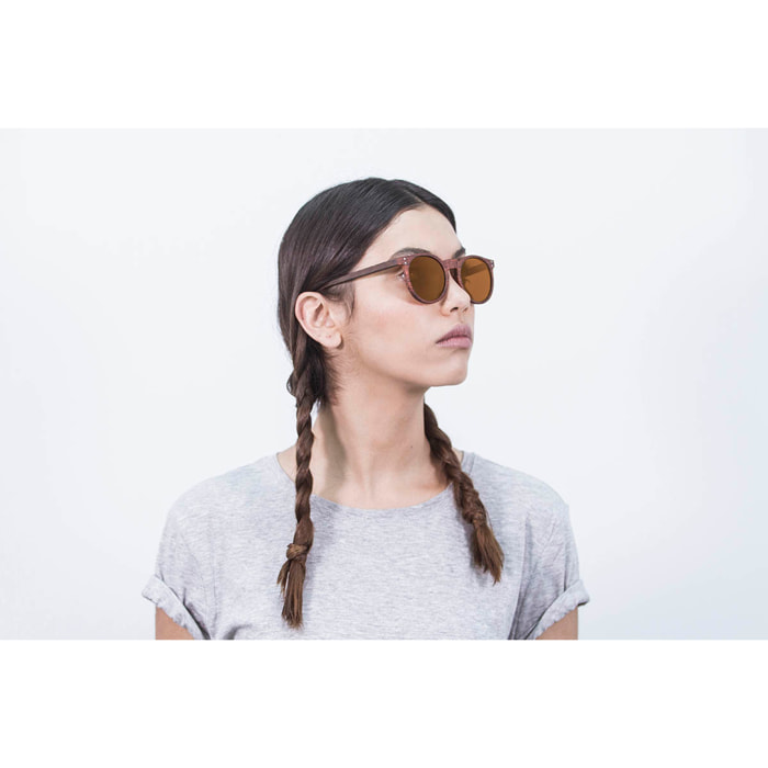 Gafas de sol OCEAN LIZARD WOOD - De brazo marrón bambú / Marrón oscuro